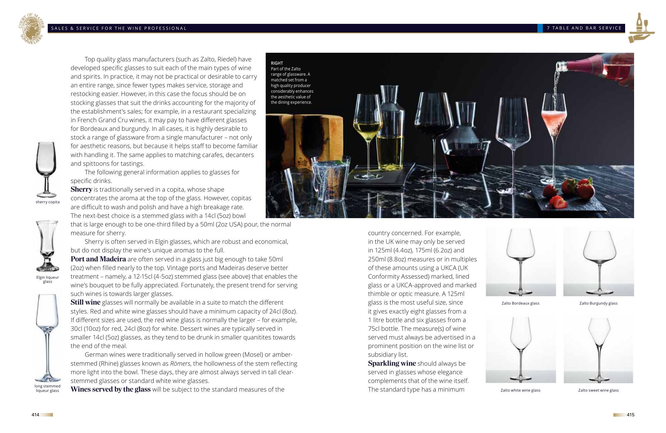 A page from Chapter 7: Glassware selection